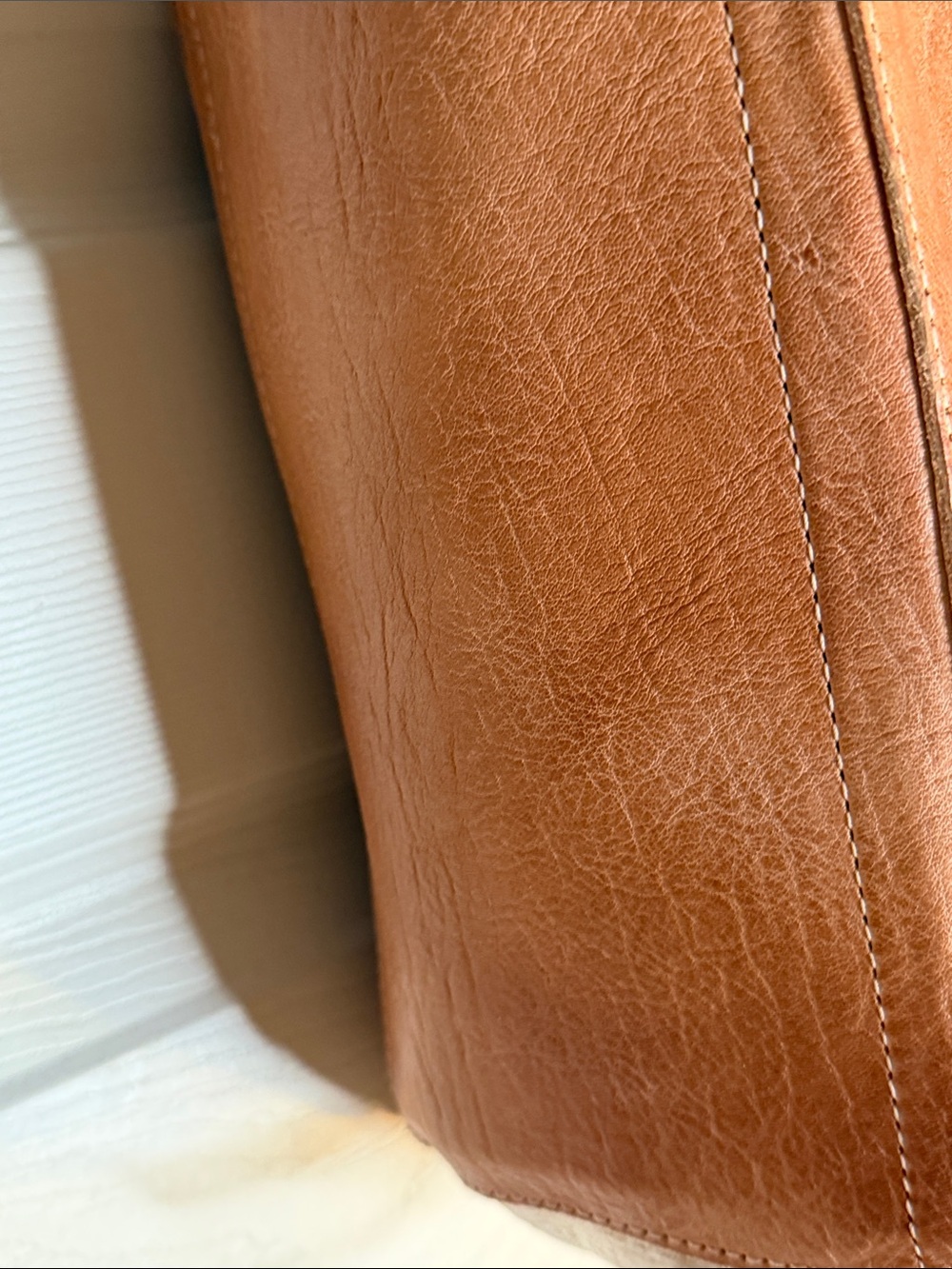 BED|STU Brown Leather Shoulder Bag with Cream Accents  Brand New!’ - Picture 10 of 11
